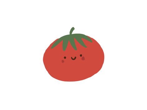 Tomato Drawing, Doodle Drawings, Cute Doodles, Tomatoes, Cute Cartoon, Cute Drawings, Apple Watch, Poster Art, Illustration Art