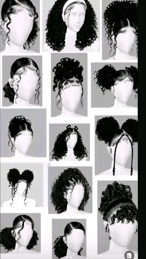 Summer Hairstyles Black Hair, Hair Styles For Coily Hair, Protective Hairstyles Curly Hair, Ponytail Curly Hairstyles, Hairstyles With Curled Hair, Quick Curly Hairstyles, Virtual Hairstyles, Natural Hair Bun Styles, Sleek Ponytail Hairstyles