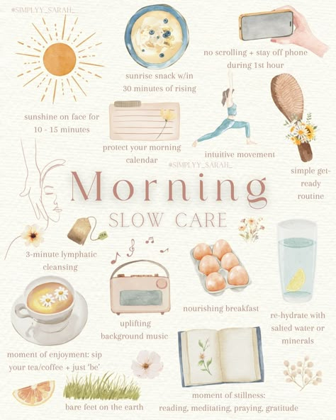 Not a morning checklist, but rather some simple ideas to help you slow down and care for your mind + body first thing in the AM ☀️ I find… | Instagram Morning Selfcare, Morning Self Care Routine, Selfcare Day, Self Care Saturday, Gentle Stretches, Products Recommendations, Girl Therapy, Self Care Day, Self Care Bullet Journal