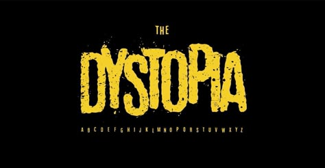 Dystopia Logo, Grunge Logo Design, Hip Hop Font, Urban Font, Film Typography, Industrial Font, Punk Font, Grunge Fonts, Song Background