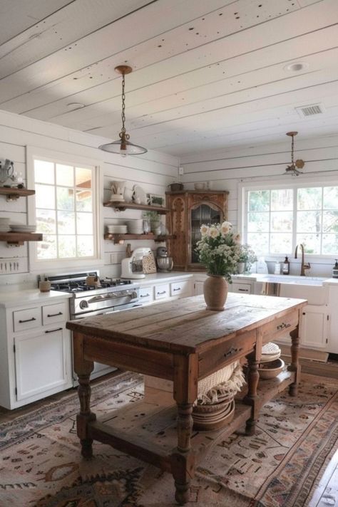 Cottage Farmhouse Decor Kitchen, Farm Country Kitchen, Vintage Cottage Farmhouse Decor, Kitchen Remodel Rustic Farmhouse Decor, Old Farmhouse Cabinets, 1800s Farmhouse Kitchen, Rustic Country Kitchens Farmhouse Style, English Farmhouse Interiors, Old Farmhouse Kitchen Ideas