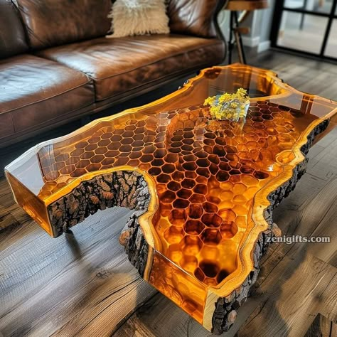 Seni Resin, Casa Hobbit, Epoxy Countertops, Resin And Wood Diy, Beekeeping For Beginners, Wood Table Design, I Love Bees, Resin Furniture, Diy Resin Art