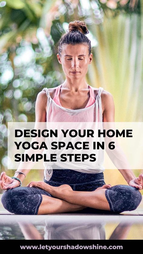 Create a blissful home yoga space with these simple and budget friendly tips. Enjoy inspiring yoga room ideas helping you to transform any size space in your house. From a complete yoga room to a yoga pop up space. Create that relaxing yoga studio feeling in the comfort of your own home. yoga interior design - yoga room decor - yoga room at home - yoga room ideas - yoga tips - yoga for beginners - www.letyourshadowshine.com Yoga Porch Ideas, Yoga Space At Home Small Ideas, Yoga Room Storage Ideas, Yoga Balcony Ideas, Home Yoga Aesthetic, Fireplace Room Furniture, At Home Yoga Studio, Yoga Decoration Ideas, Yoga Corner Bedroom