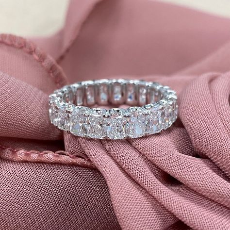 4.25-5.50Ct Radiant Lab Grown Diamond Full Eternity Band, Lab Created Diamond Eternity Ring, Stackable Ring, White Gold Band, Gift for Her Eternity Bands Diamond, Radiant Eternity Band, Eternity Band Stack, Gorgeous Rings, Wedding Ring Diamond Band, Ring Bands, Diamond Eternity Ring, Diamond Eternity Band, Signature Jewelry