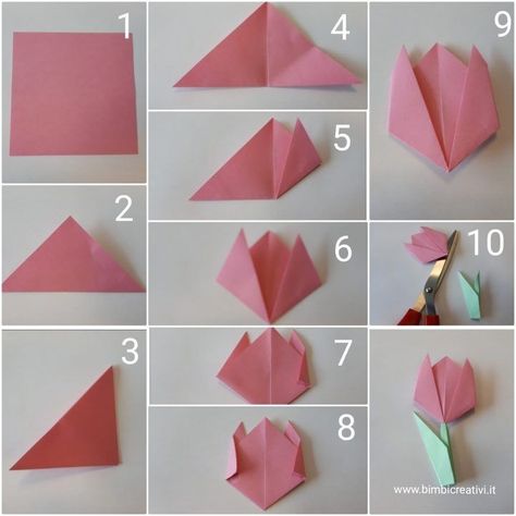 Easy Origami Gifts, Flat Origami Flower, Paper Flowers Sticky Notes, What To Make With Sticky Notes, Origami Flowers Easy Step By Step, Oragami Ideas Cute Easy Step By Step, Cute Origami Step By Step, Post It Crafts, Cute Origami Gifts