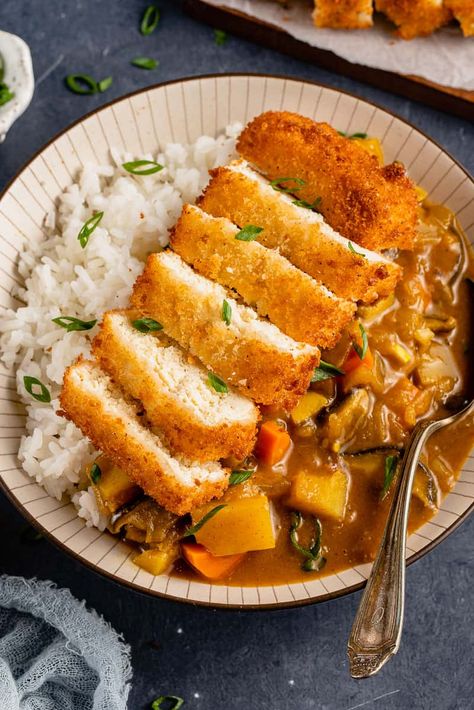 Firm Tofu Recipes, Tofu Katsu, Curry Tofu, Breaded Tofu, Vegetarian Asian, Tofu Curry, Plantbased Recipes, Vegan Challenge, Vegan Entree