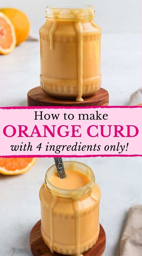 Orange Curd Recipe, Grapefruit Curd, Orange Curd, Fruit Spread, Curd Recipe, Cake Fillings, Ice Cream Toppings, Sweet Sauce, Orange Recipes