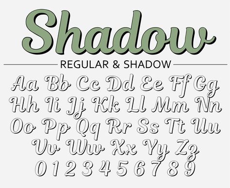 Shadow Writing Font, Blueprint Font, Pretty Fonts Alphabet, Cursive Handwriting Fonts, Cursive Fonts Alphabet, Shadow Font, Handwritten Type, Fonts Handwriting Alphabet, Fancy Writing