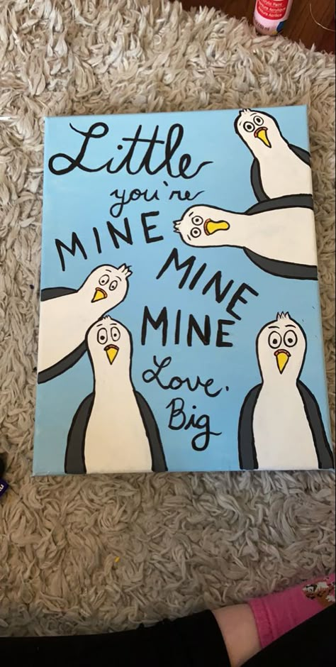 Bigs And Littles Cheer Poster Ideas, Big Little Signs, Big And Little Posters Ideas, Big Little Paintings Canvases, Big Little Poster Ideas, Big Little Paintings Sorority, Big Little Reveal Basket, Big Little Poster, Sorority Gift Baskets Big Little Ideas