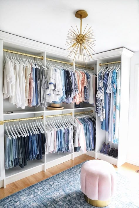 Diy Kast, Master Closet Design, A Walk In Closet, Beautiful Closets, Organized Closet, Dream Closet Design, Walk In Closet Design, Closet Design Layout, Walking Closet