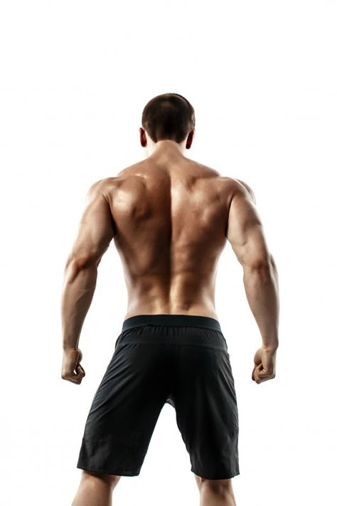 Back view of unrecognizable man, strong ... | Premium Photo #Freepik #photo #background #hand #man #sports Mens Back Muscles Aesthetic, Muscular Man Back Reference, Strong Back Reference, Muscular Back Male Reference, Man Back Pose Reference, Man Back View Drawing, Muscular Reference Pose, Reference Back Pose, Muscle Back Reference