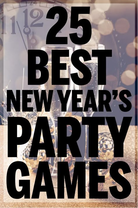 The best New Year's Eve party games! Great ideas for kids, adults, teens, and couples to play all night long! New Year's Eve Games For Family, Christmas Activities For Adults, Nye Party Games, New Year's Eve Party Themes, Kids New Years Eve, New Year's Eve Activities, New Years Eve Games, New Year's Games, Eve Game