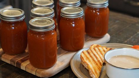 Tomato Soup For Canning, Tomato Soup Canning Recipe, Tomatoes Soup Recipes, Tomato Soup Canning, Good Freezer Meals, Canning Tomato Soup, Soup Gourmet, Canning Soups, Tomatoes Soup