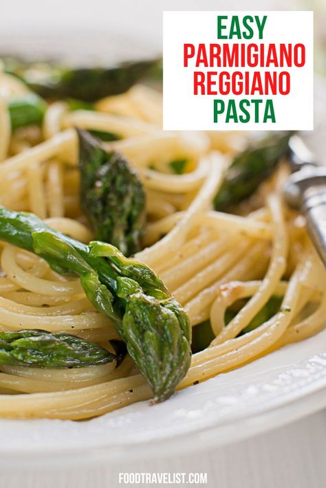 This recipe is simple, tasty and easy to make. One of the great things about authentic parmigiano reggiano cheese is that it lasts a long time in your refrigerator. You can pull it out for eating, cheese boards or delicious recipes like this one. With just a few ingredients you'll have a tasty and heart warming meal that everyone will love. #Recipe #Pasta Parmasean Pasta, Love Recipe, Healthy Cheese, Pasta Noodle Recipe, Recipe Pasta, Asparagus Pasta, Cook Recipes, Yummy Pasta Recipes, Tasty Pasta