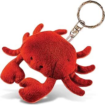 Crab Plush, Backpack Clips, Sea Life Animals, Collateral Beauty, Keychain Plush, Red Crab, Toy Keychain, Imaginary Play, Backpack Keychains