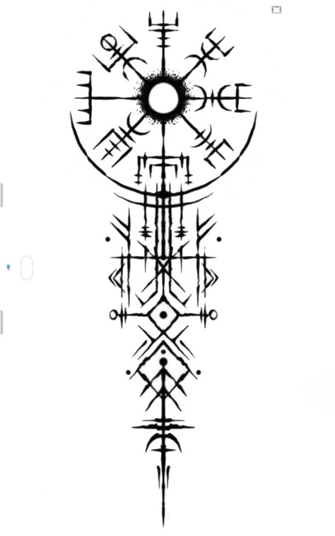 Vikings Symbols Tattoo, Norse Tattoo Designs, Vegvisir Tattoo, Viking Compass Tattoo, Fun Craft Projects, Norse Art, Scandinavian Tattoo, Viking Tattoo Symbol, Vikings Tattoo