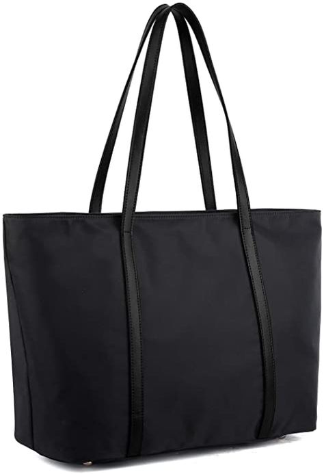 Amazon.com: YALUXE Tote for Women Leather Nylon Shoulder Bag Women's Oxford Nylon Large Capacity Work fit 15.6 inch Black : Clothing, Shoes & Jewelry Tote Bags For School, Nylon Shoulder Bag, Work Handbag, Work Tote Bag, Laptop Shoulder Bag, Nylon Tote Bags, Black Clothing, Work Tote, Bag Stand