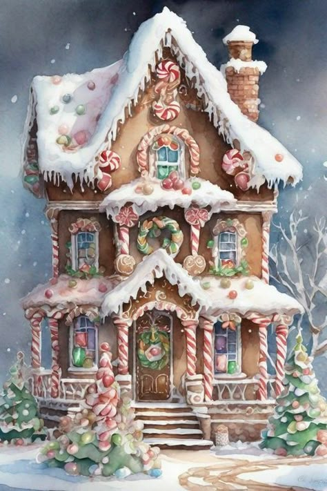 Gingerbread House Pictures, Gingerbread Christmas Decor, Gingerbread House Decorations, Christmas Gingerbread House, Christmas Events, Christmas Projects Diy, Christmas Wonderland, Fir Tree, Holiday Pictures