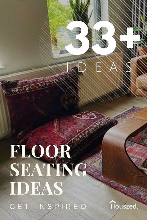 33 Floor Seating Ideas That Help You Relax and Have Fun in 2022 Minimalist Floor Seating, Floor Sitting Living Room Japanese, Floor Pillows Living Room Ideas, Low Dining Table Floor Seating Diy, Coffee Table With Floor Cushions, Comfy Floor Seating Ideas, Floor Sitting Ideas Bedroom, Bohemian Floor Seating, Floor Seating Living Room Small Spaces