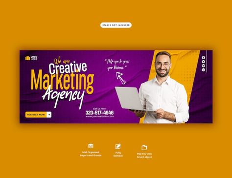 Digital marketing agency and corporate f... | Free Psd #Freepik #freepsd #company-facebook-cover #service-banner #agency-banner #business-facebook-cover Creative Facebook Cover, Company Banner, Cover Photo Design, Fb Banner, Profile Cover, Facebook Cover Design, Facebook Cover Template, Digital Marketing Design, Facebook Design