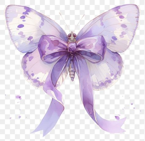 Purple Transparent Png, Coquette Butterfly, Purple Coquette, Butterfly Dresses, Watercolor Ribbon, Transparent Butterfly, Butterfly Purple, Butterfly And Flower, Butterfly Bow