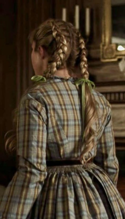 Victorian Girl Hairstyles, 1860s Hairstyles Victorian, Pilgrim Hairstyles, 1940s Braided Hairstyles, Puritan Hairstyles, 1740s Hairstyles, Olden Days Hairstyles, Polish Braids Hair, Amy March Braids