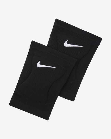 The Nike Streak Knee Pads have foam padding to cushion your knees when you're giving your all on the hardwood. The contoured design feels extra soft on the inside and features Dri-FIT technology for sweat-wicking power in the heat of the game. Shown: Black Style: NVP05-001 Black Nike Knee Pads, Volleyball Knee Pads Aesthetic, Elbow Pads Volleyball, Nike Knee Pads Volleyball, Volleyball Stuff You Need, Nike Knee Pads, Volleyball Items, Volleyball Hoodies, Volleyball Spandex Shorts