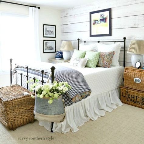 Country Home Decor Ideas, French Country Bedroom, Farmhouse Bedroom Ideas, Neutral Bedroom Decor, Neutral Bedrooms, French Country Bedrooms, Savvy Southern Style, Guest Bedroom Decor, Guest Bedroom Ideas