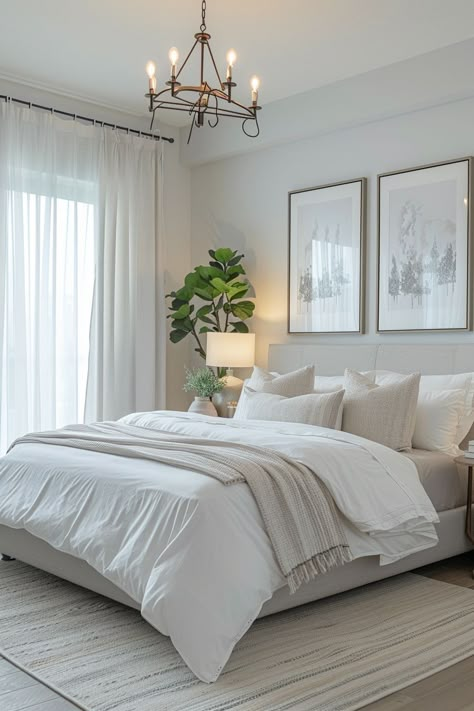 Modern Clean Bedroom Ideas, White Gray And Beige Bedroom, Soft Natural Bedroom, Clean Fresh Bedroom Ideas, Preppy Neutral Bedroom, Modern Cozy Bedroom Neutral Grey, Peaceful Bedroom Aesthetic, Modern Neutral Bedroom Decor, White Headboard Bedroom Ideas