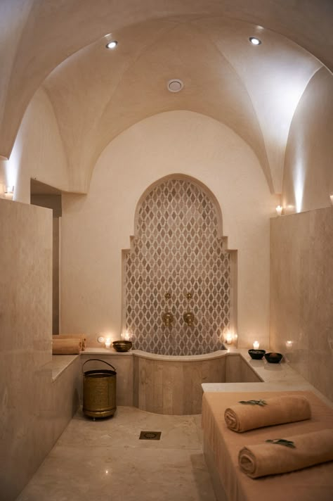 Hammam Bathroom, Moroccan Villa, Moroccan Bath, Home Spa Room, Moroccan Riad, Design Marocain, Boutique Art, Baths Interior, Rattan Chandelier