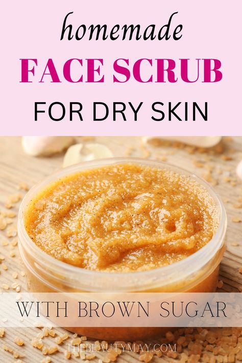 A simple yet effective recipe for a homemade face scrub for dry skin that will leave your skin feeling soft, smooth, and revitalized. Face Scrubs For Dry Skin, Best Homemade Face Scrub, Diy Skin Exfoliant, Homemade Face Wash For Dry Skin, Diy Exfoliating Face Scrub For Dry Skin, Best Exfoliator For Face Dry Skin, Homemade Face Exfoliating Scrub, Exfoliate Face Diy, Diy Face Exfoliating Scrub