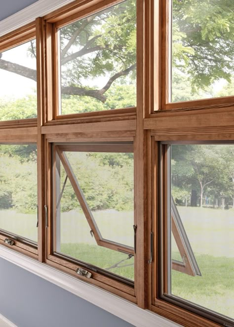 All about Windows  - Changing out old windows is much easier than you think. Find out all about how easy it is and which window is best for you. Sponsored by my partner @milgard #milgard Latest Window Designs, Wooden Window Design, Modern Window Design, Window Structure, House Awnings, House Window Design, Wooden Window Frames, Awning Windows, Residential Windows