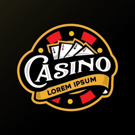 Casino card logo Premium Vector | Premium Vector #Freepik #vector #poker-logo #casino-logo #ace-logo #poker Casino Logo Design, Casino Card, Machine Logo, Casino Logo, Friend Logo, Text Logo Design, Game Logo Design, Gaming Logo, Vegas Trip