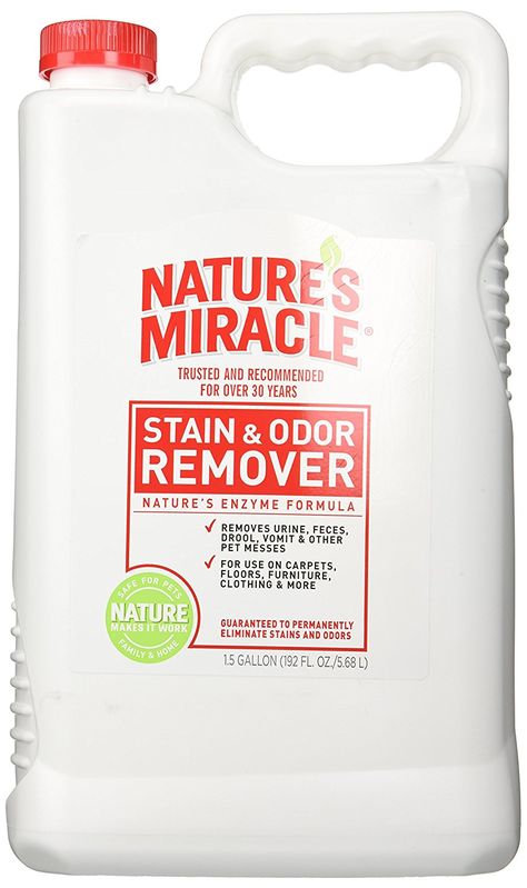 Nature's Miracle Pet Stain and Odor Remover, 1-1/2-Gallon * Read more reviews of the product by visiting the link on the image. #Cats Enzyme Cleaner, Birds Pet, Urine Odor, Dog Urine, Best Cleaner, Stain Removers, Laundry Stains, Dog Obedience Training, Cat Odor