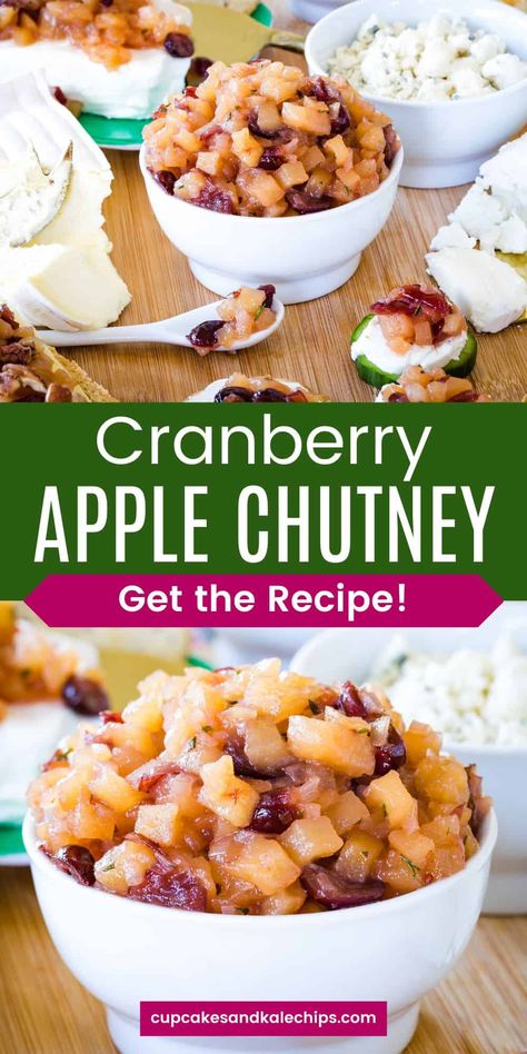 Cranberry Apple Chutney, Cranberry Chutney Recipe, Thanksgiving Side Dishes Crockpot, Apple Chutney Recipe, Thanksgiving Side Dishes Healthy, Thanksgiving Side Dishes Easy, Apple Chutney, Cranberry Apple, Cranberry Chutney