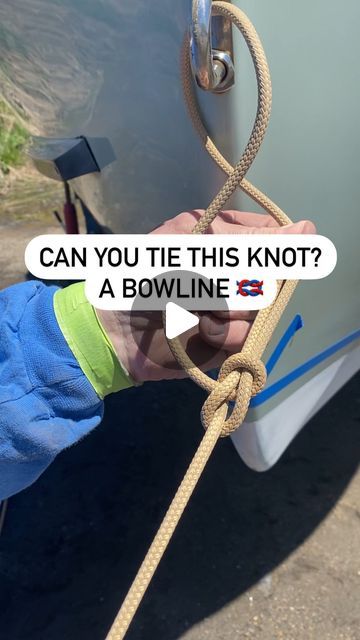 Greg Dolan | Seacoast Specialty Marine on Instagram: "When and why to use a bowline knot 🤔⬇️🪢  A bowline knot is your go-to solution when you need to secure your lines. Whether it’s for docking, mooring, or towing, this trusty knot remains reliable even under heavy loads.  By following the simple steps of ‘rabbit through the hole, around the tree, and back in the hole,’ you’ll have a secure loop that won’t budge but can be easily undone when needed. Perfect for sailing, boating, or any outdoor adventure! ⛵️   Learn how to tie one with this instructional video, and ensure your boat stays safe and secure during any storm or challenge. 🚤  Share this tip with fellow boaters and see if their knot skills are shipshape. 👍🏼  PS: featuring @marlowropes double braid 6mm solid beige.   #bowlinek How To Tie A Hammock Knot, Boat Knots How To Ties, Marine Knots, How To Tie A Knot, Boat Buoy, Bowline Knot, Best Knots, Knot Tying, Knots Diy