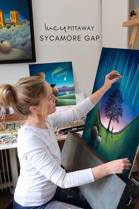 Original Artwork by Lucy Pittaway Lucy Pittaway Art, Lucy Pittaway, Sycamore Gap, Her Pictures, Commercial Art, Yorkshire Dales, Vibrant Artwork, Art Lovers, Tree Art