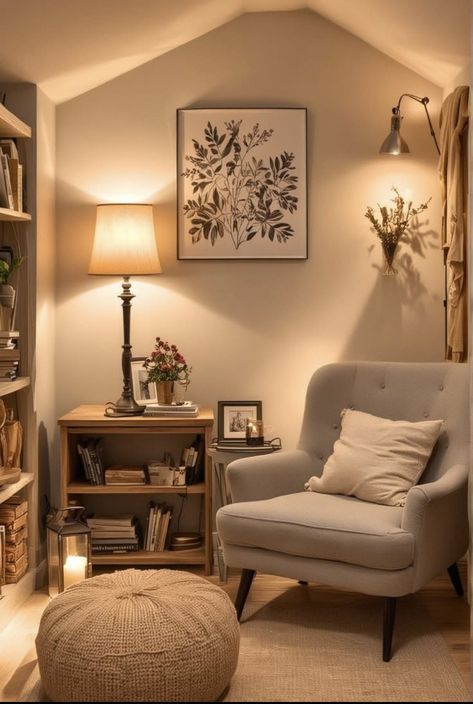 Small Cottage Interiors Living Room Chic, Cottage Style Sitting Room, Country Sitting Room Ideas, Modern Cottage Apartment, Modern Cottage Style Living Room, Modern Country Cottage Living Room, Timeless Cozy Living Room, Small French Country Living Room, Cozy Lounge Ideas