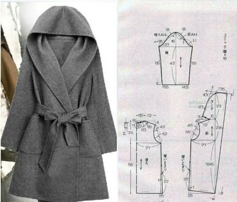 Pola Blus, Detail Couture, Projek Menjahit, Sewing Coat, Japanese Sewing Patterns, Coat Pattern Sewing, Sewing Clothes Women, Pattern Dress Women, Fashion Design Patterns