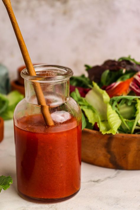 Easy French Dressing | Baked Bree Homemade French Dressing, French Dressing Recipe, Sherry Vinegar, French Dressing, Cooking Sauces, Homemade Salad Dressing, Homemade Dressing, Good To Great, Italian Dressing