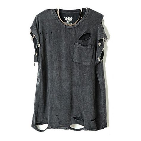 Punk Style Ripped T-Shirts With Skeleton Embellishment Destroyed T Shirt, Ripped Shirts, Ripped Tshirt, Look Grunge, Punk Shirt, Punk T Shirt, Distressed Shirt, Latest Street Fashion, Style Punk