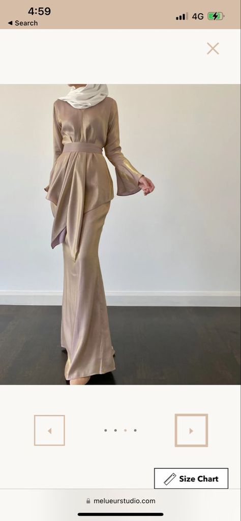 Muslim Fashion Dress Gowns, Baju Kurung Moden Style, Outfit Ideas Muslim, Model Dress Kebaya, Dress Muslim Modern, Braidsmaid Dresses, Elegant Fashion Outfits, Projek Menjahit, Bridesmaid Satin