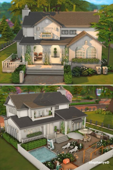 House Sims 4 Floor Plans, Family House Sims 4, Sims 4 Floor Plans, Sims 4 Floor, Sims 4 Family House, House Sims 4, Sims 4 Cottage, Sims 4 Houses Layout, Lotes The Sims 4