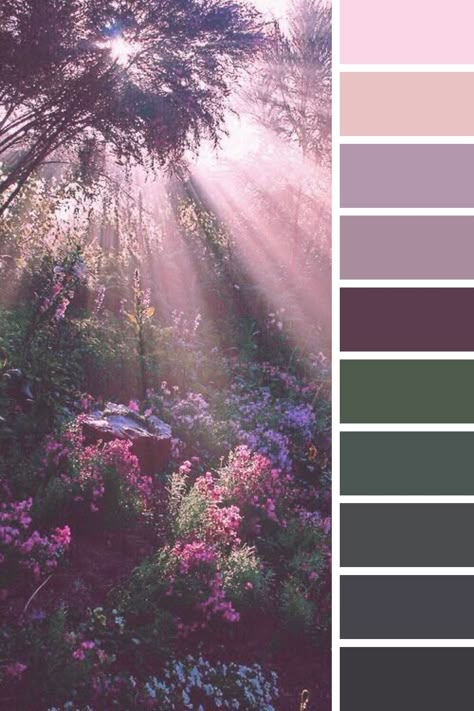 Purple Pallette Aesthetic, Cool Tone Paint Colors Colour Schemes, Colors Purple Palette, Dark Pastels Color Palette, Dark Naturalism Color Palette, Amethyst Purple Color Palette, Dark Purple Color Pallet, Fairy Grunge Colour Palette, Twilight Aesthetic Color Palette