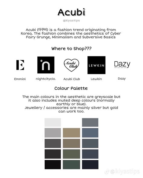 Acubi Font, Acubi Fashion Moodboard, Acubi Essential Clothes, Acubi Username Ideas, Acubi Color Palette, Acubi Capsule Wardrobe, Acubi Longsleeve, Acubi Core Aesthetic, Acubi Color Pallet