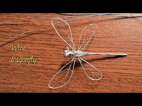 How to make wire dragonfly ||Wire dragonfly tutorial - YouTube Wire Dragonfly, Diy Crystal Crafts, Chicken Wire Crafts, Dragon Fly Craft, Wire Projects, Beaded Dragonfly, Wire Tutorials, Bead Creations, Wire Wrapped Stone Jewelry