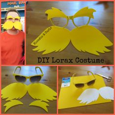 DIY Lorax Costume - Our family went with a Dr. Seuss theme for Halloween this year. My husband’s pick was the Lorax and my job was to come up with a DIY costume for him. I had come across a picture that linked to a blog of  a great and easy idea. The blog didn’t have a tutorial, but I figured I could recreate it and share how I did it here. The project is super simple and only requires a few items. Dr Seuss Lorax Costumes, Dr Seuss Week Dress Up Teachers, The Lorax Diy Costume, Easy Dr Seuss Costumes Diy, Dr Seuss Costume Ideas For Teachers, Dr Suess Dress Up Ideas, Dr Seuss Costume Ideas, Dr Suess Costumes, Diy Lorax Costume