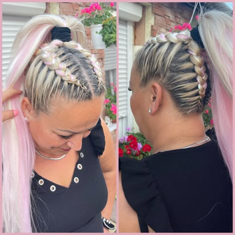 Pletenice Za Kosu, Hair Designs Braids, Dance Hair Ideas, Crimp Hair, Designs Braids, Maroon Hair, Concert Hairstyles, White Blonde Hair, Crimped Hair