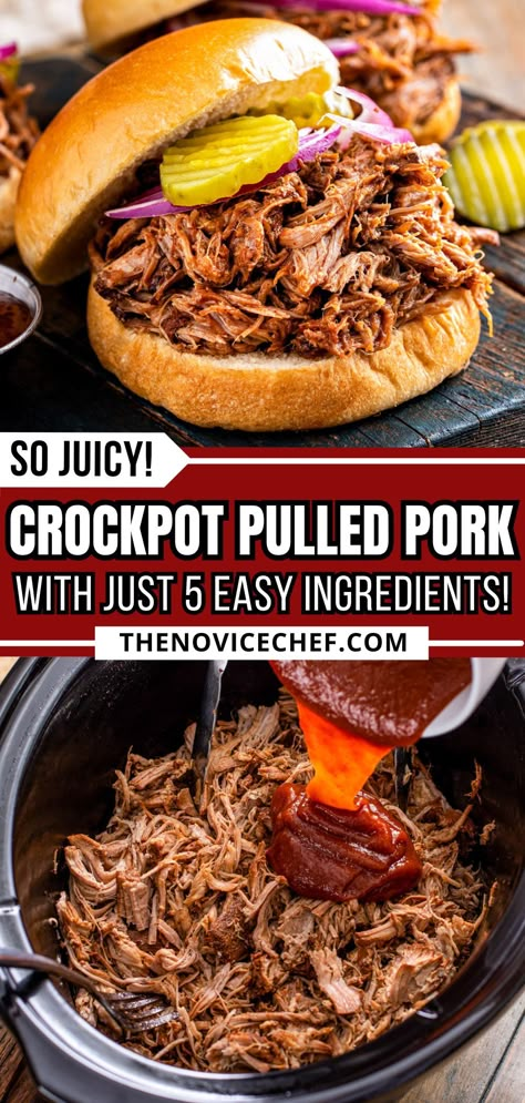 Pull Pork Sandwiches Crock Pot, Pulled Pork With Dr Pepper, Leftover Smoked Pork, Pulled Pork Crock Pot Recipes Easy, Pulled Pork Crock Pot Recipes, Pulled Pork Dip, Pork Dip, Pulled Pork Crockpot, Pork Bbq Sauce