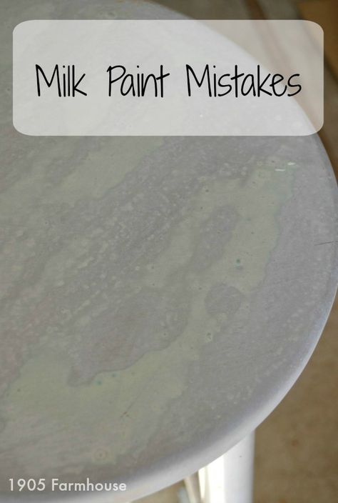 Milk paint can be very tricky when mixing, read about mistakes made and lessons learned while using milk paint 1905 Farmhouse, Paint Mistakes, Milk Paint Furniture, Room Transformation, Kitchen Paint, Milk Paint, Paint Furniture, Decorating Blogs, Room Paint